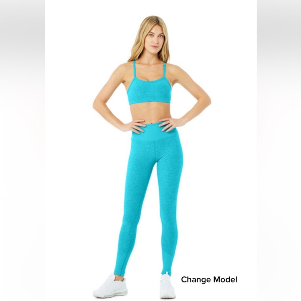 NWOT ALO Yoga Alosoft Lounge Leggings - Bright Aqua Heather